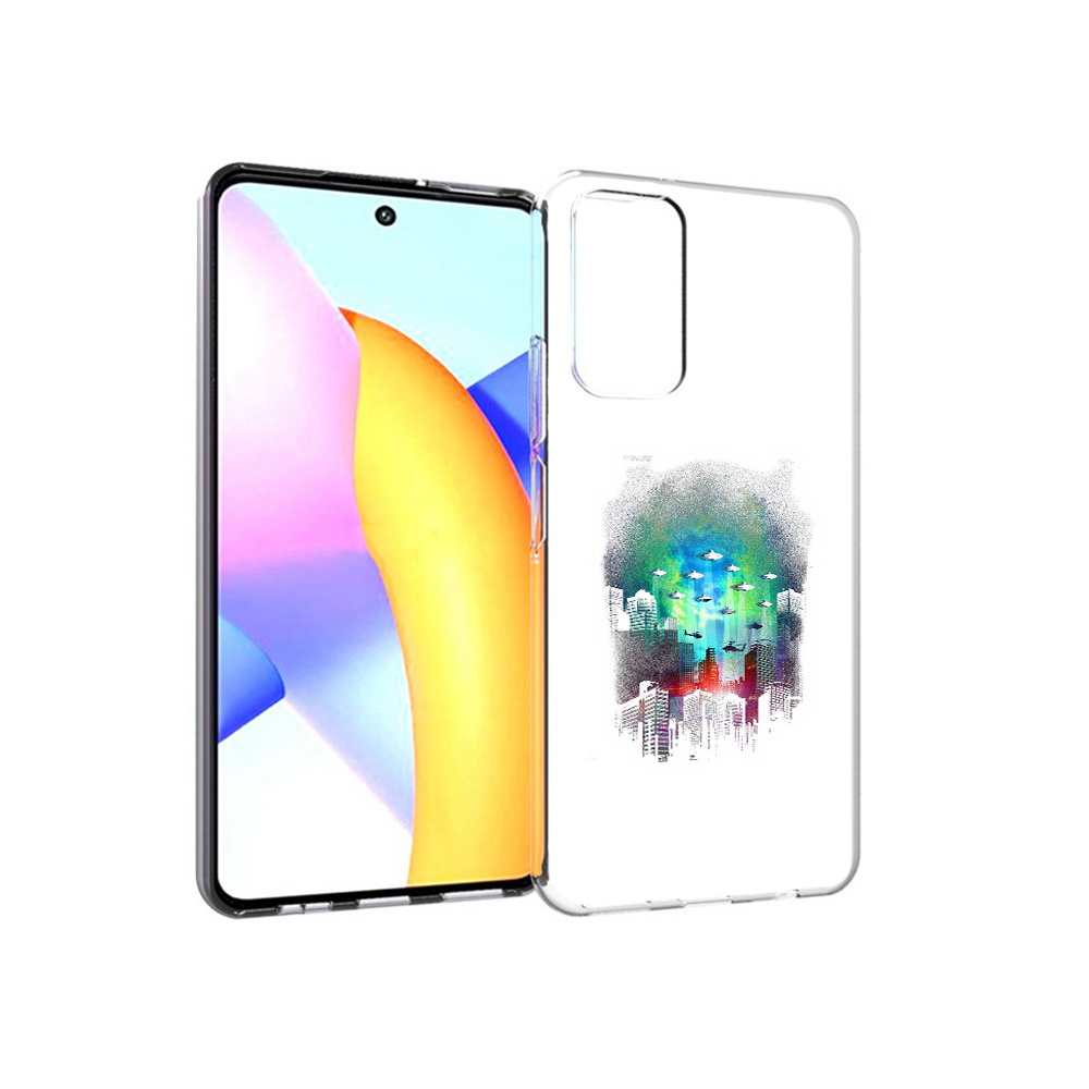 

Чехол MyPads Tocco для Huawei Honor 10 X Lite город в свечении, Прозрачный, Tocco