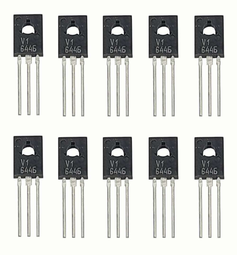 Транзистор КТ644Б, 10 штук / Аналоги: 2Т644Б, BC527-10, BD386, MSP2907A / p-n-p