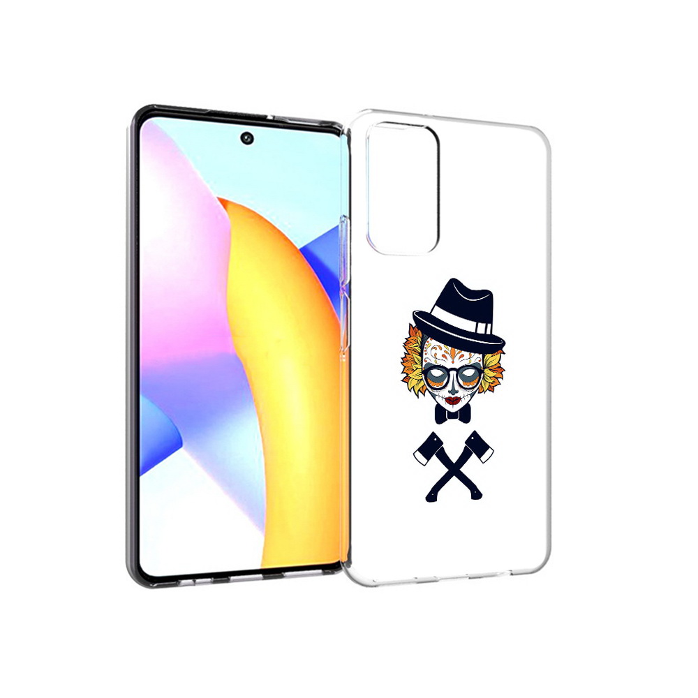 

Чехол MyPads Tocco для Huawei Honor 10 X Lite девушка в маске с топорами рисунок, Прозрачный, Tocco