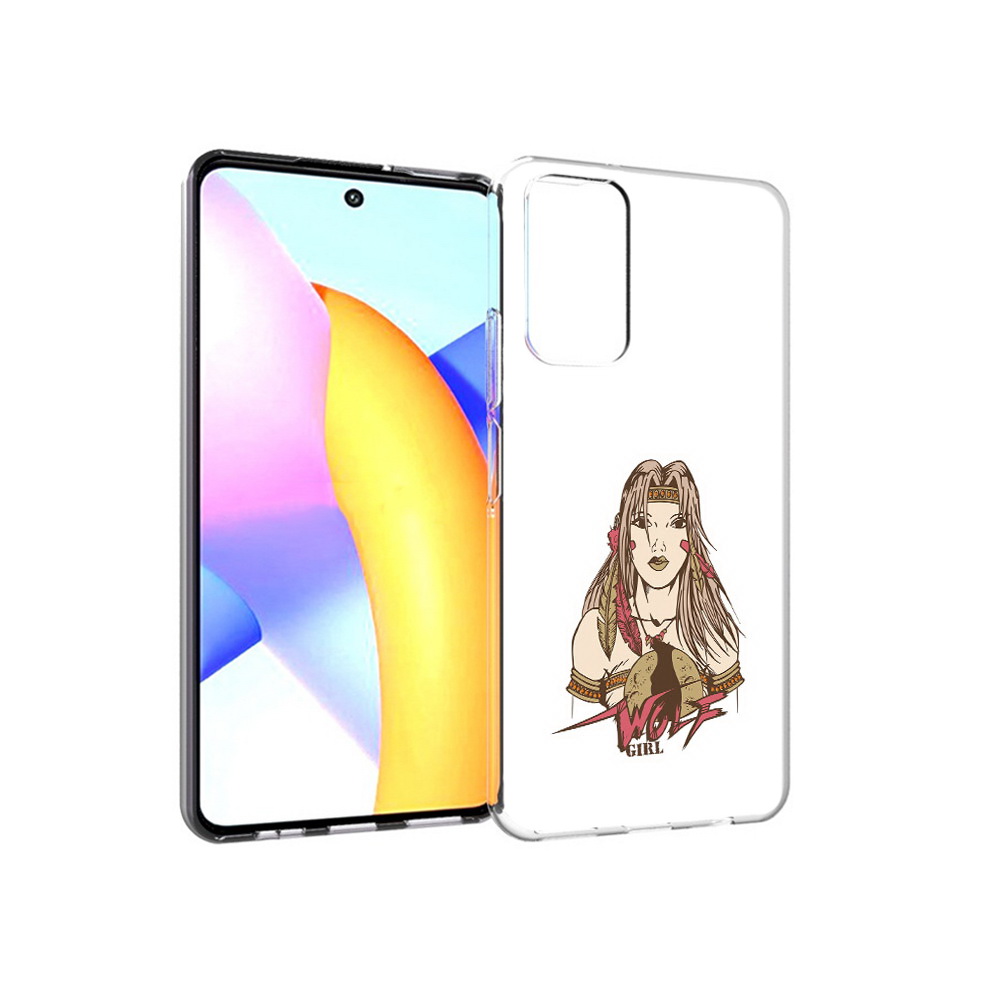 

Чехол MyPads Tocco для Huawei Honor 10 X Lite девушка волк, Прозрачный, Tocco