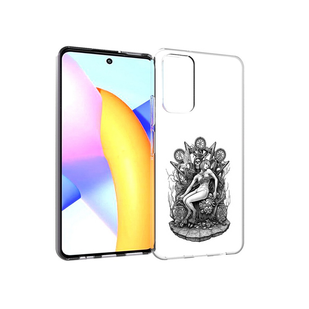 

Чехол MyPads Tocco для Huawei Honor 10 X Lite девушка на троне, Прозрачный, Tocco