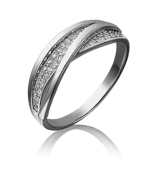 

Кольцо из белого золота р.  PLATINA jewelry 01-4665-00-401-1120-24, фианит, 01-4665-00-401-1120-24