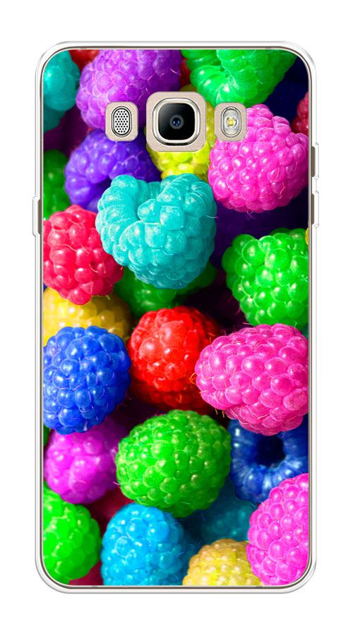 

Чехол на Samsung Galaxy J7 2016 "Леденцовая малина", Фиолетовый;розовый;зеленый, 23050-1