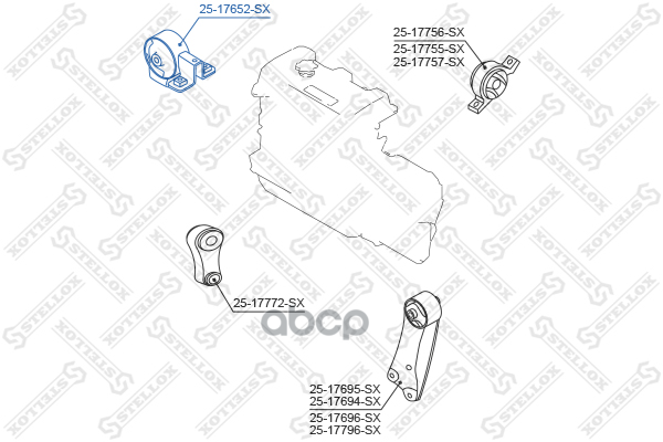 фото Подушка двигателя правая nissan cube z10 1998-2002/micra k11 stellox 2517652sx