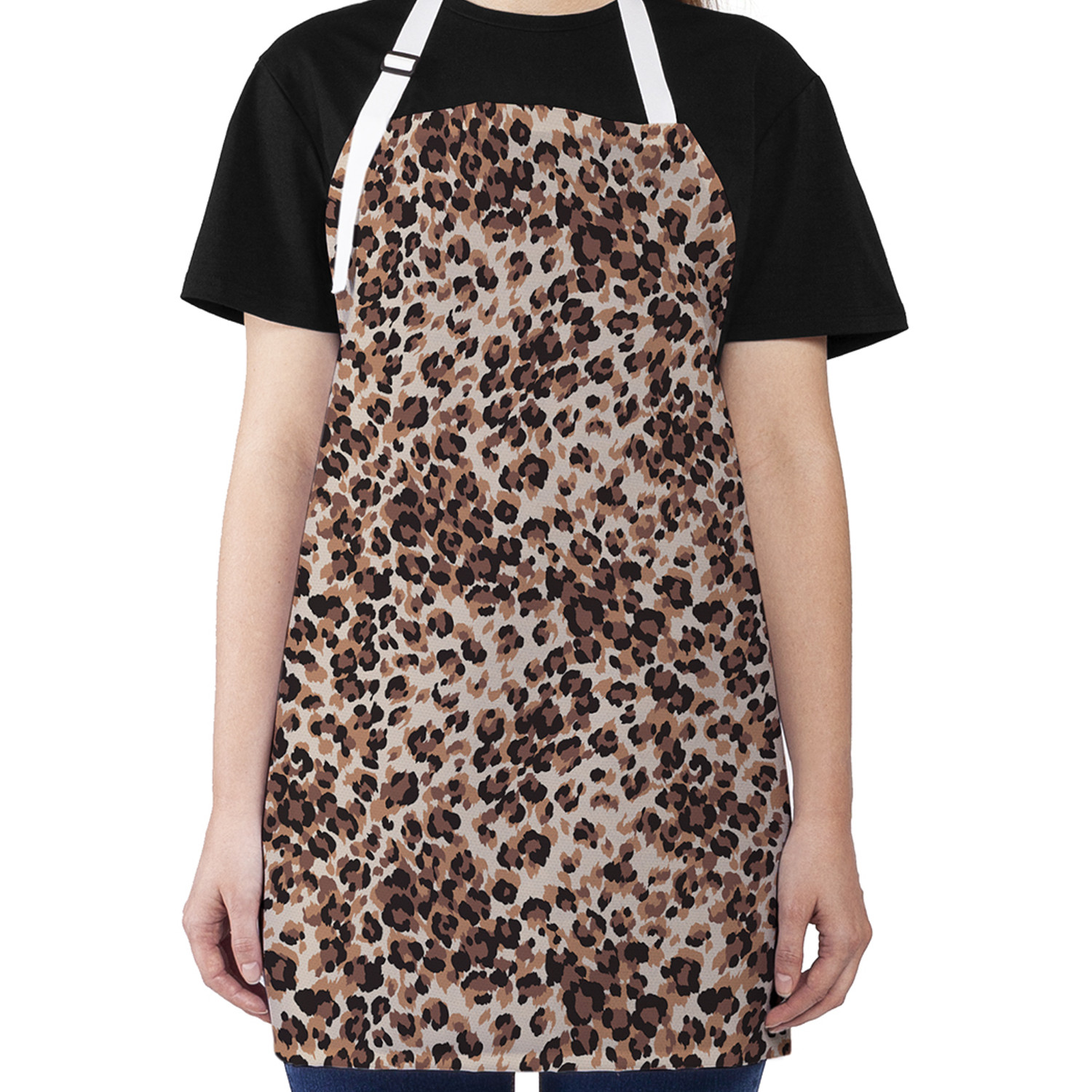 

Фартук кухонный JoyArty "Дикий леопард", универсальный для женщин и мужчин ap_423733, Бежевый