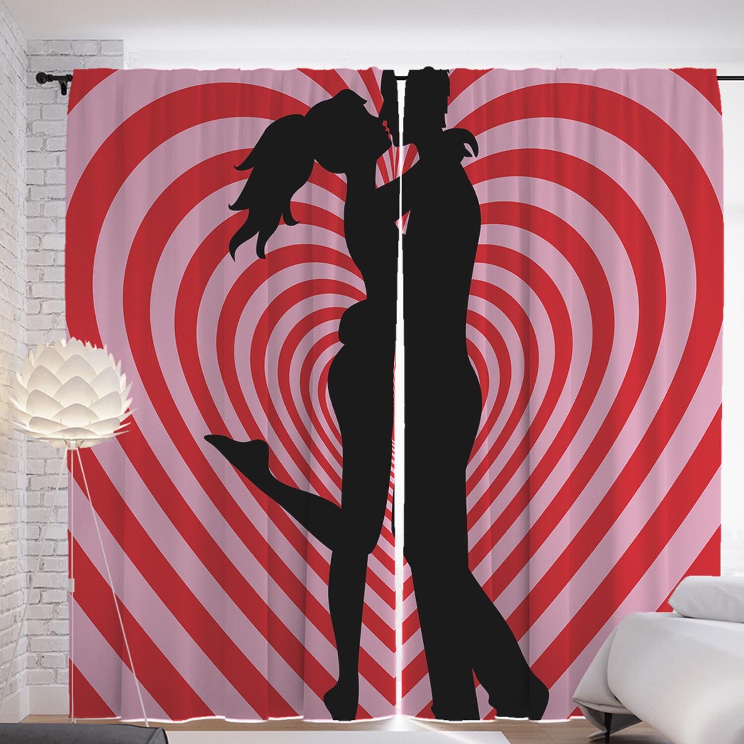 

Шторы с фотопечатью JoyArty "Страстный поцелуй" из сатена, 290х265 см, Страстный поцелуй