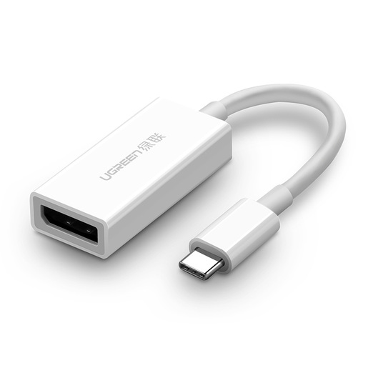 фото Адаптер ugreen mm130 (40372) usb-c to displayport adapter белый