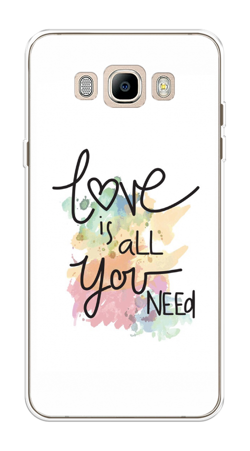 

Чехол на Samsung Galaxy J7 2016 "Love is all you need", Белый;черный;зеленый, 23050-1