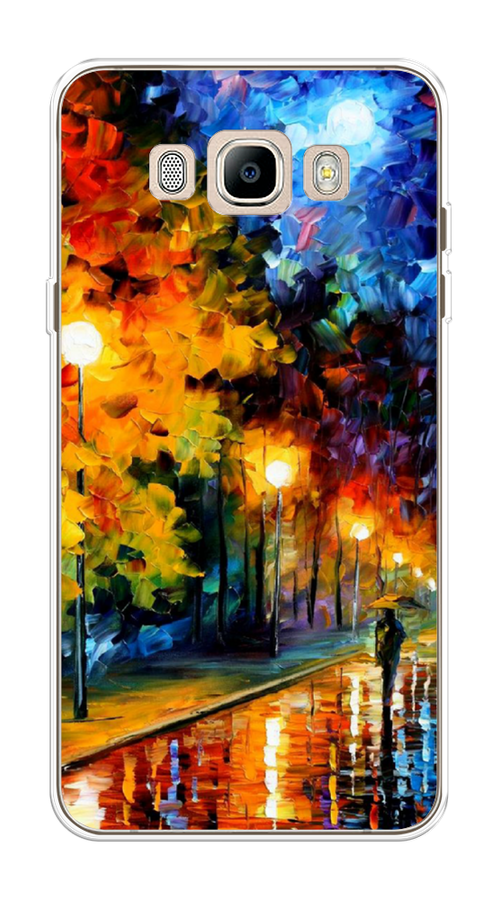 

Чехол на Samsung Galaxy J7 2016 "Безлюдная улочка", Оранжевый;желтый;синий, 23050-1