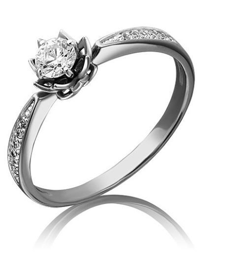 

Кольцо помолвочное из белого золота р. 15,5 PLATINA jewelry 01-4712-00-501-1120-38, фианит, 01-4712-00-501-1120-38