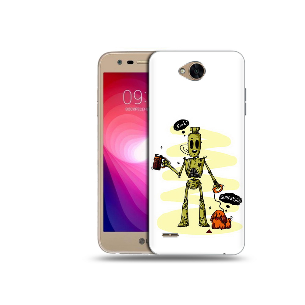 

Чехол MyPads Tocco для LG X Power 2 прикольный робот, Прозрачный, Tocco