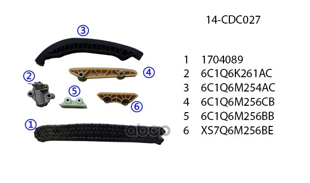 Комплект Грм Ford 2.4 Без Звездочек Um 1Шт United Motors 14CDC027