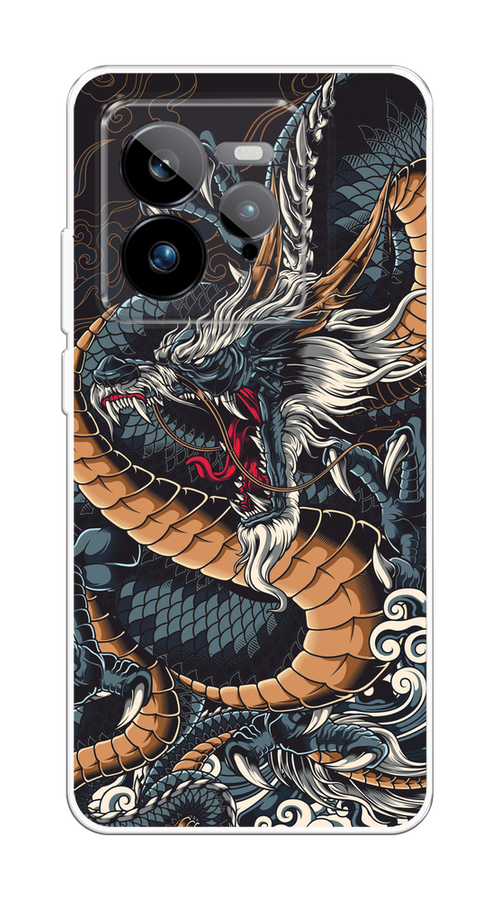 

Чехол на Realme GT 7 Pro Japanese Dragon, Коричневый;черный;синий, 2518950-1