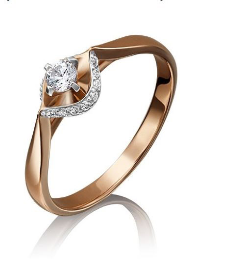 

Кольцо помолвочное из золота р.  PLATINA jewelry 01-4729-00-501-1111-38, фианит, 01-4729-00-501-1111-38