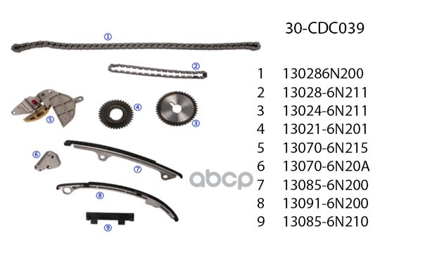 Комплект Грм Nissan Qr20De Um 1Шт United Motors 30CDC039