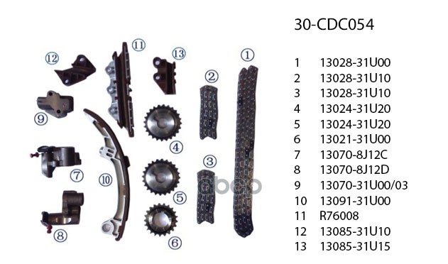 Комплект Грм Nissan Vq35De Um 1Шт United Motors 30CDC054