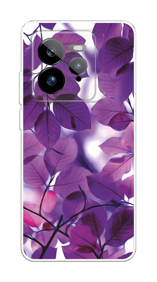 

Чехол на Realme GT 7 Pro Сиреневые листики, Фиолетовый;голубой, 2518950-1