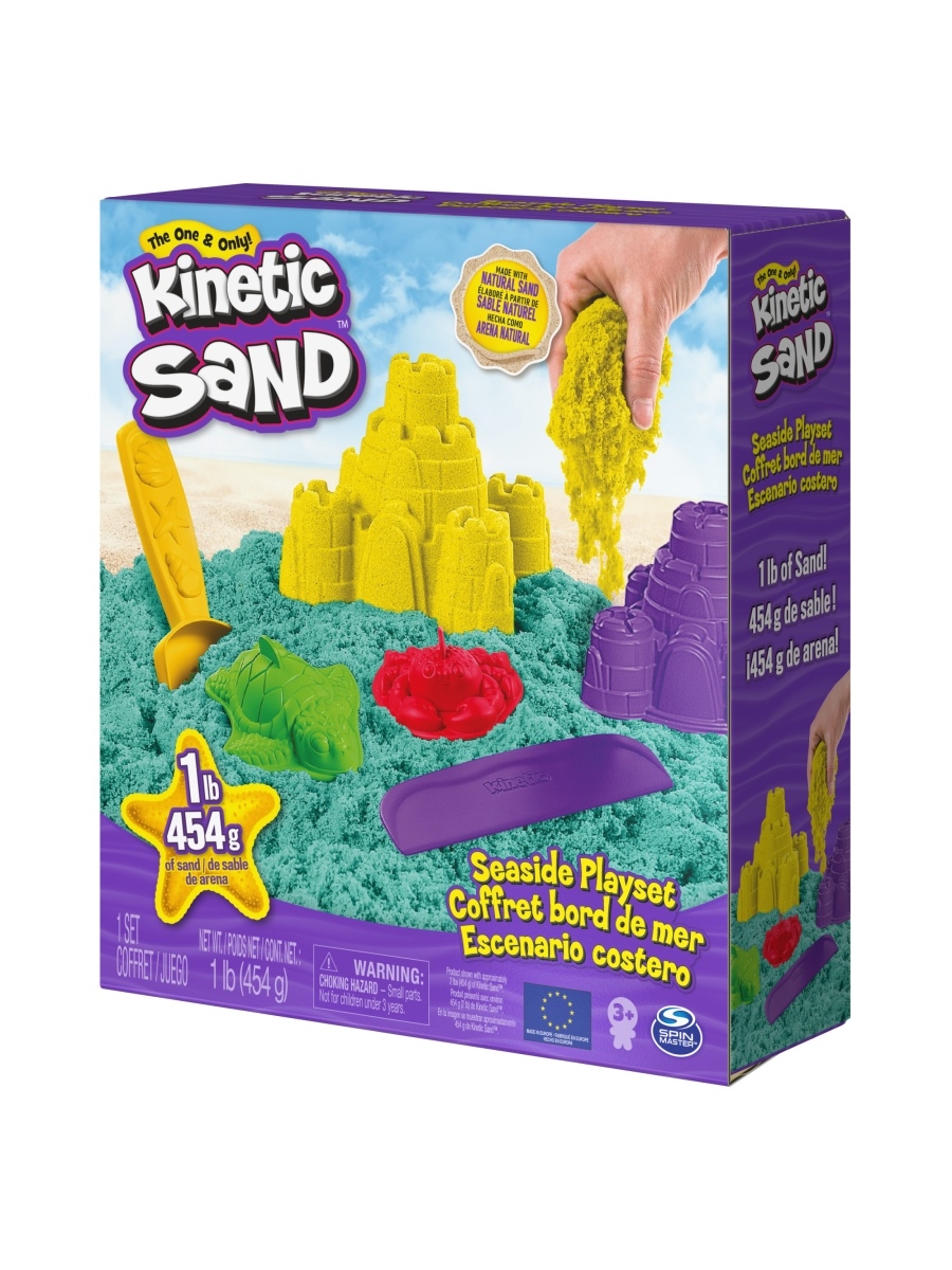 фото Кинетический песок kinetic sand разноцветный замок с формочками 6060240