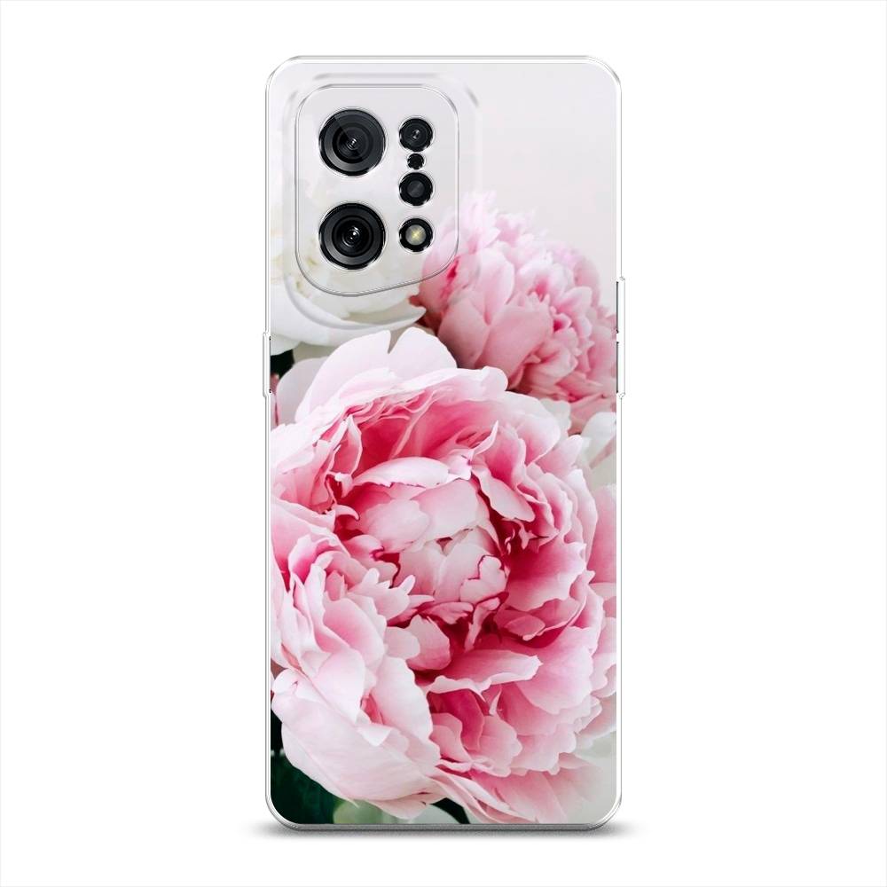 

Чехол для Oppo Find X5 "Розовые и белые пионы", Розовый;белый, 259750-2
