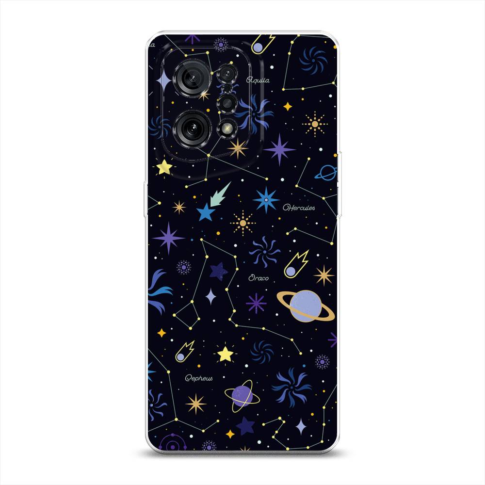 

Чехол для Oppo Find X5 "Цветной космос", Желтый, 259750-2