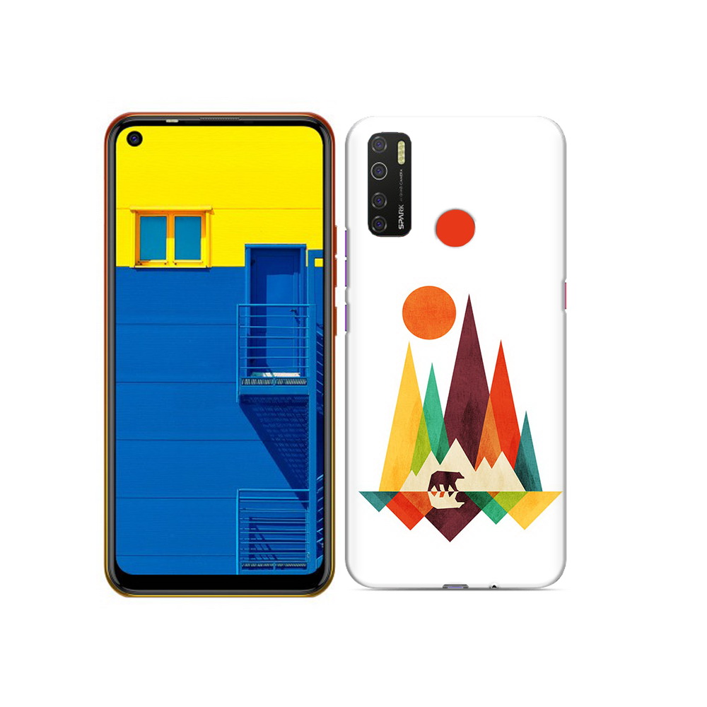 

Чехол MyPads Tocco для Tecno Spark 5 нарисованные горы с медведем, Tocco