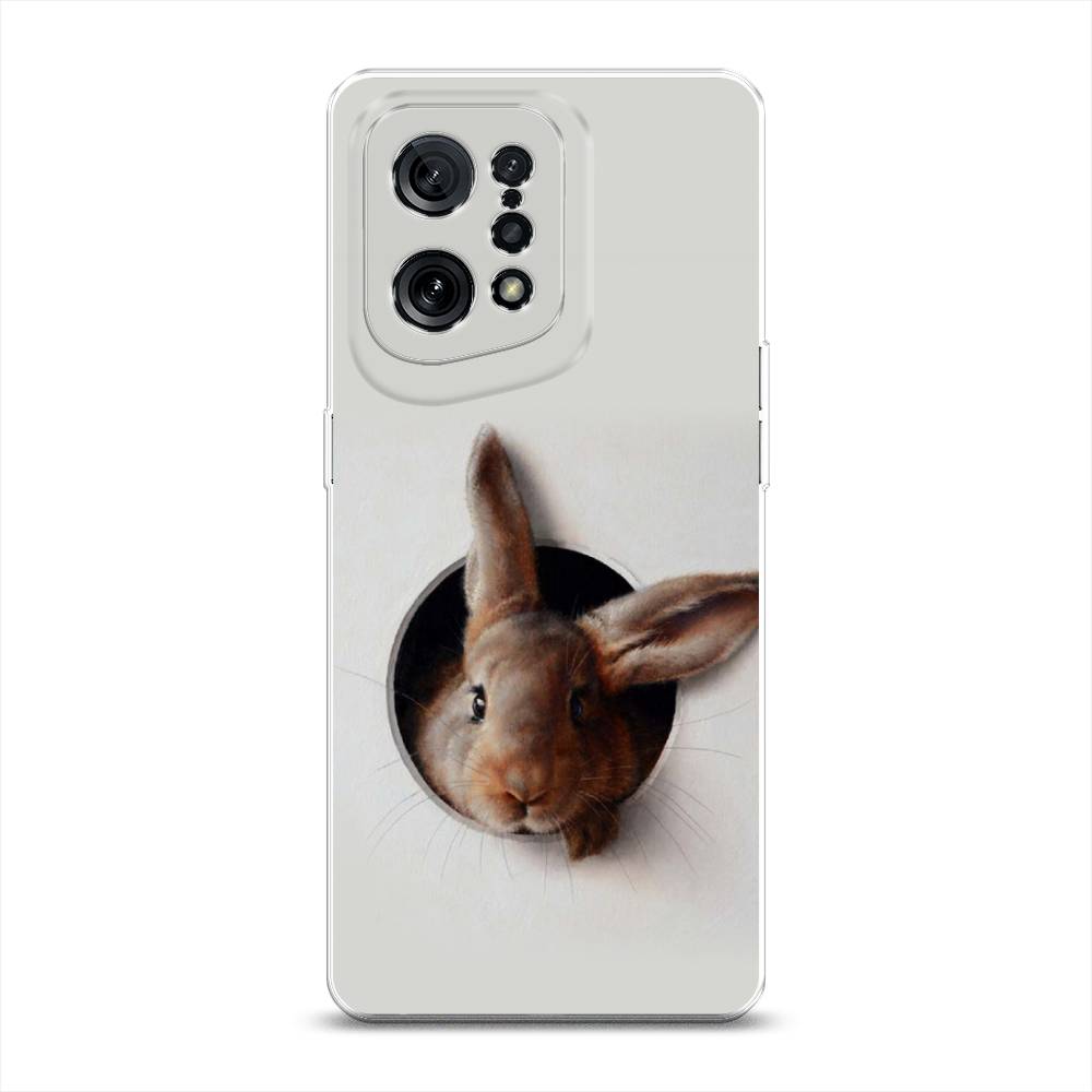

Чехол для Oppo Find X5 "Любопытный кролик", Серый;коричневый, 259750-1