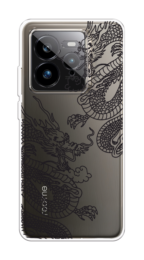 

Чехол на Realme GT 7 Pro Два китайских дракона, Серый;черный, 2518950-1