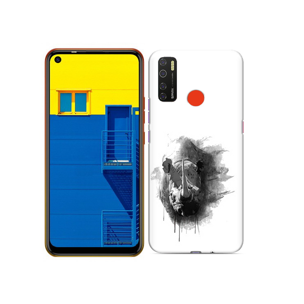 

Чехол MyPads Tocco для Tecno Spark 5 носорог, Tocco