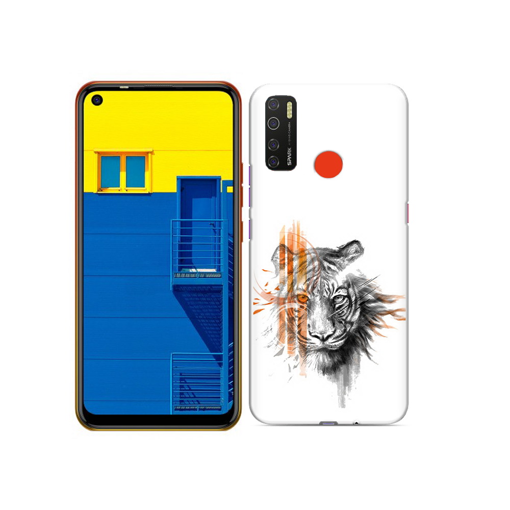 

Чехол MyPads Tocco для Tecno Spark 5 огненный тигр, Tocco