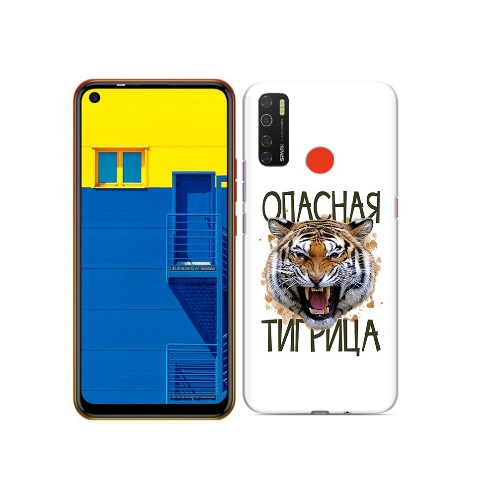 

Чехол MyPads Tocco для Tecno Spark 5 опасная тигрица, Tocco