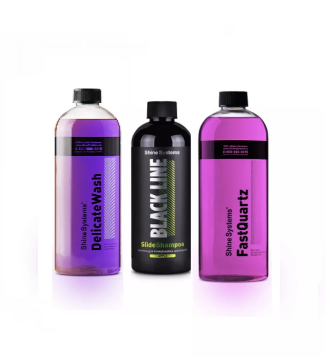 

Набор Shine Systems Kit для мойки, Delicatewash + BL apple + Fartquarz