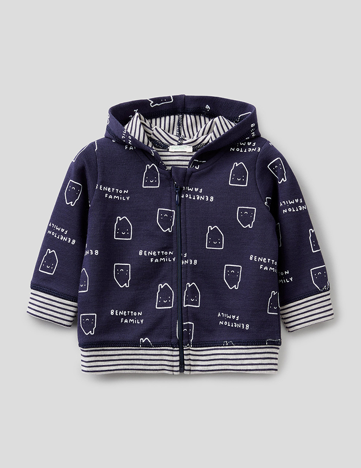 

Толстовка для девочек Benetton цв. синий р.80, 21A_3G0TMM28V