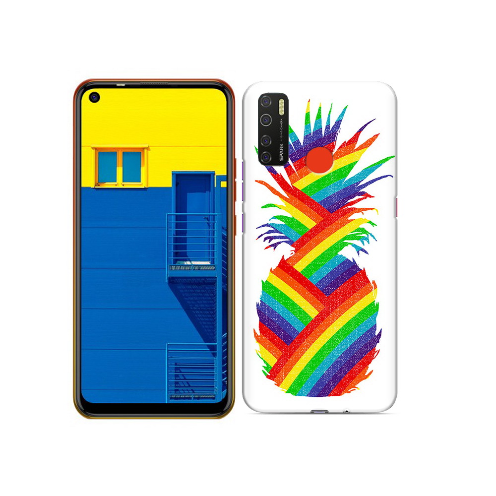 

Чехол MyPads Tocco для Tecno Spark 5 радужный ананас, Tocco