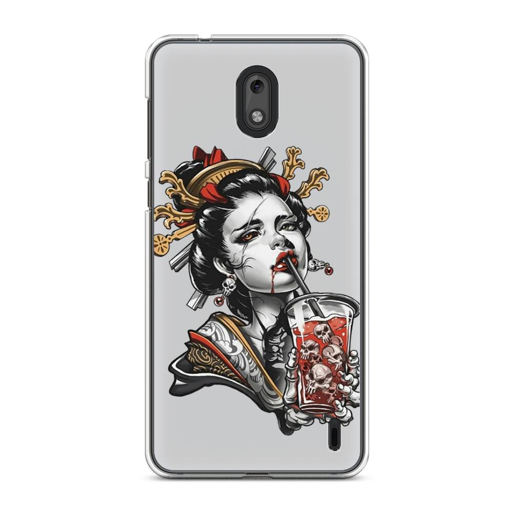 

Чехол на Nokia 2 "Опасная гейша", Красный;черный;серый, 120850-4