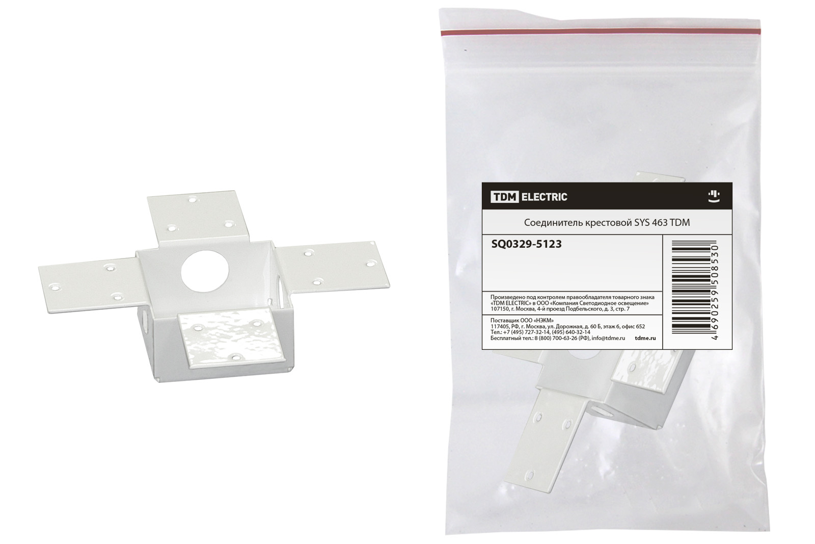 

Соединитель крестовой TDM SQ0329-5123, Белый