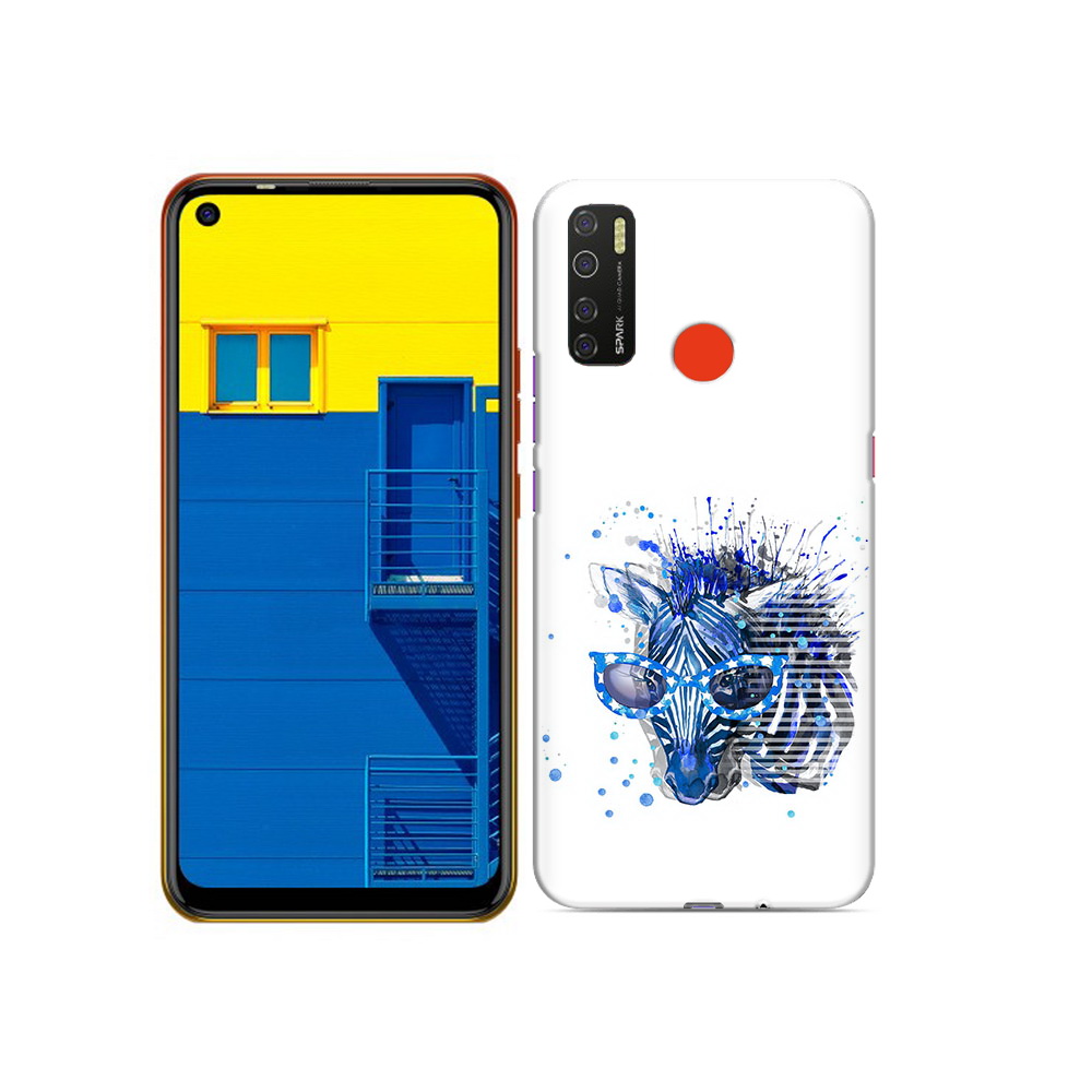 

Чехол MyPads Tocco для Tecno Spark 5 расплывчатая зебра, Tocco