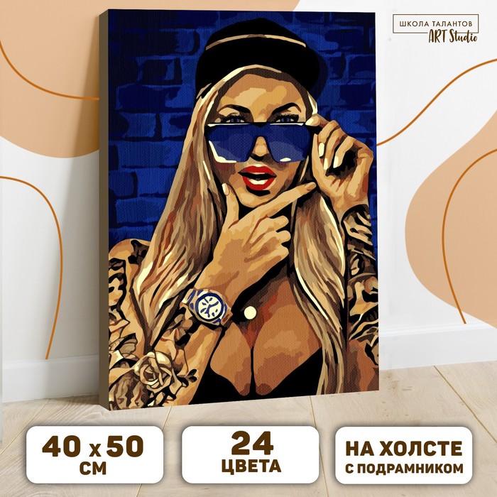 

Картина по номерам на холсте с подрамником Современная девушка 40х50 см