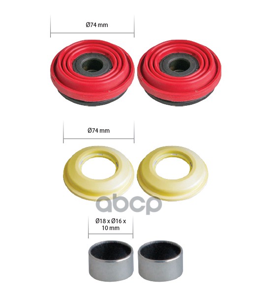 

Р/к диcк.торм. 6(рм) 2пятака d74 смазаны,пыльн.без бурта,2манж.,2разр.втулкиSB6/SB7 BPW, M