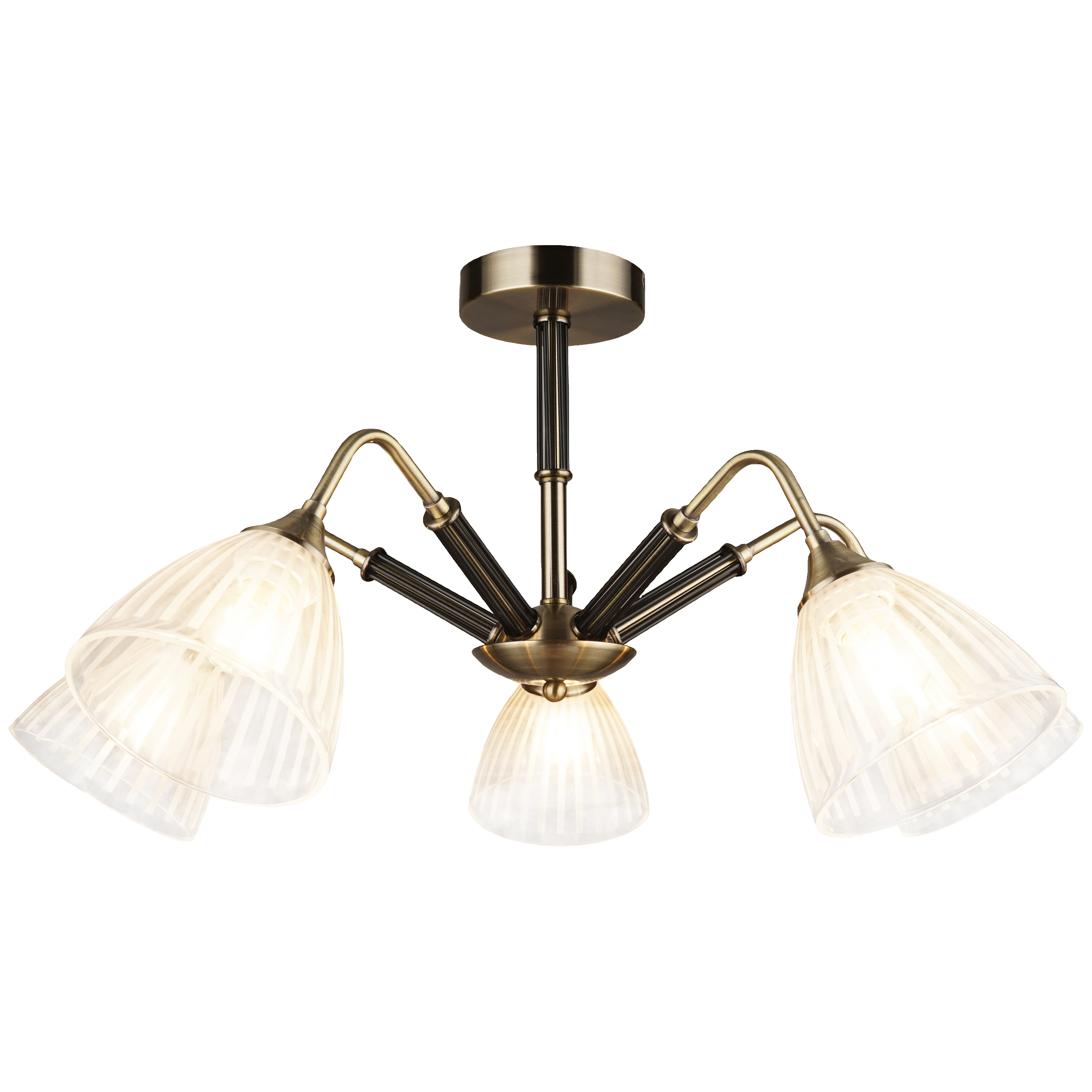 

Люстра потолочная WX030-5 AB+BK, E27x5x60W