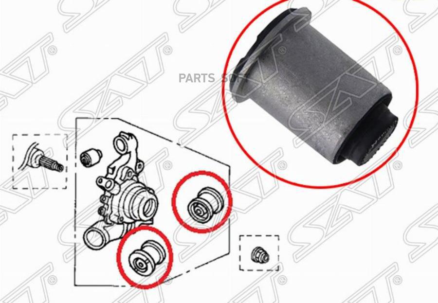 

тблок задней цапфы TOYOTA COROLLA/FIELDER/RUNX/ALLEX/SPACIO 00-06/ALLION/PREMIO 01-10/AXIO