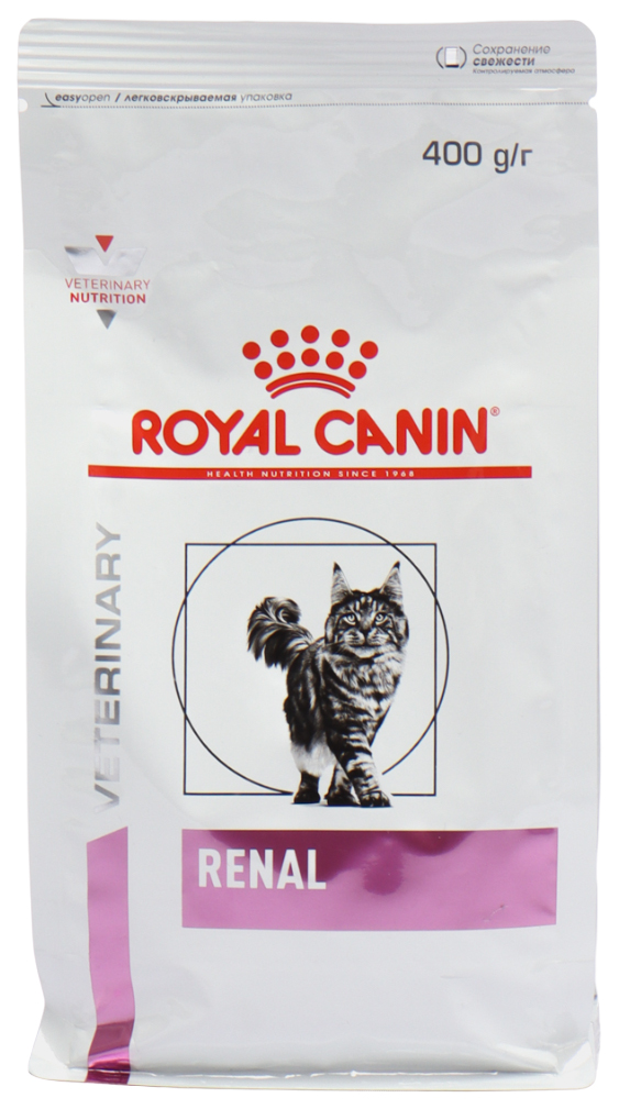 

Сухой корм для кошек ROYAL CANIN Renal для поддержания функции почек, 400 г