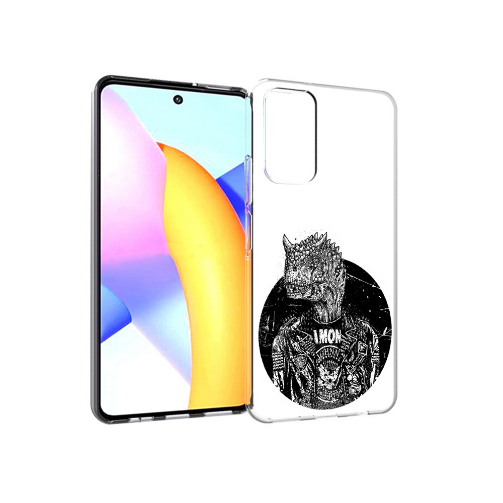 

Чехол MyPads Tocco для Huawei Honor 10 X Lite динозавр в куртке, Прозрачный, Tocco