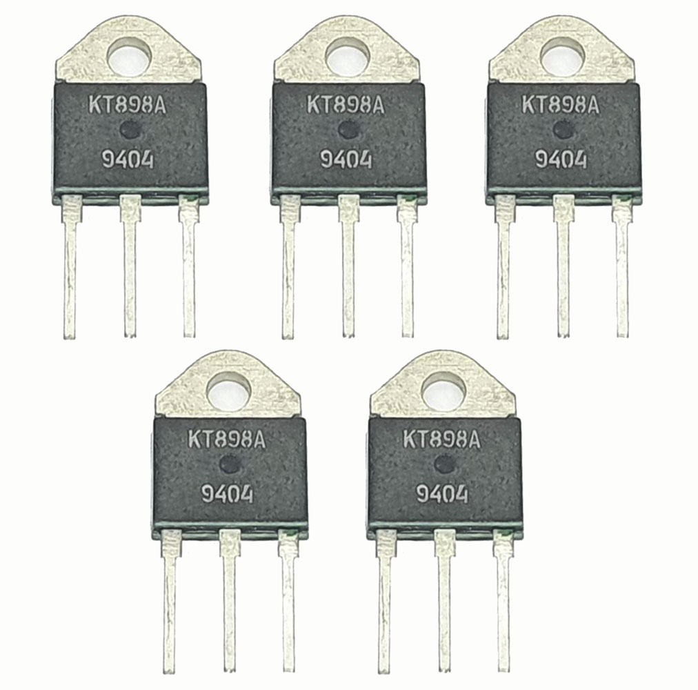 Транзистор КТ898А, 5 штук / Аналоги: 2Т898А, BU931ZP, PTC10004, PTC10000, MJ10004 / n-p-n