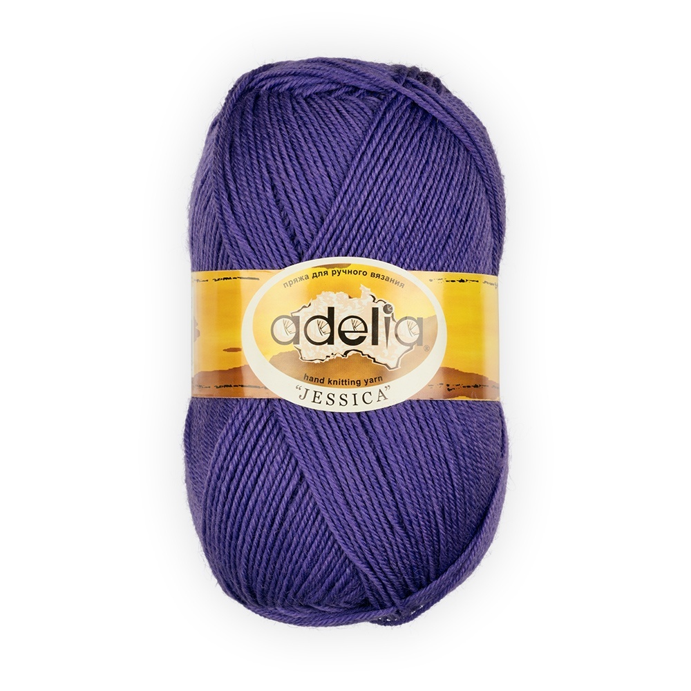 

Пряжа Adelia Jessica, шерсть, полиэстер, 5х100 г, 260 м, цвет 23 фиолетовый