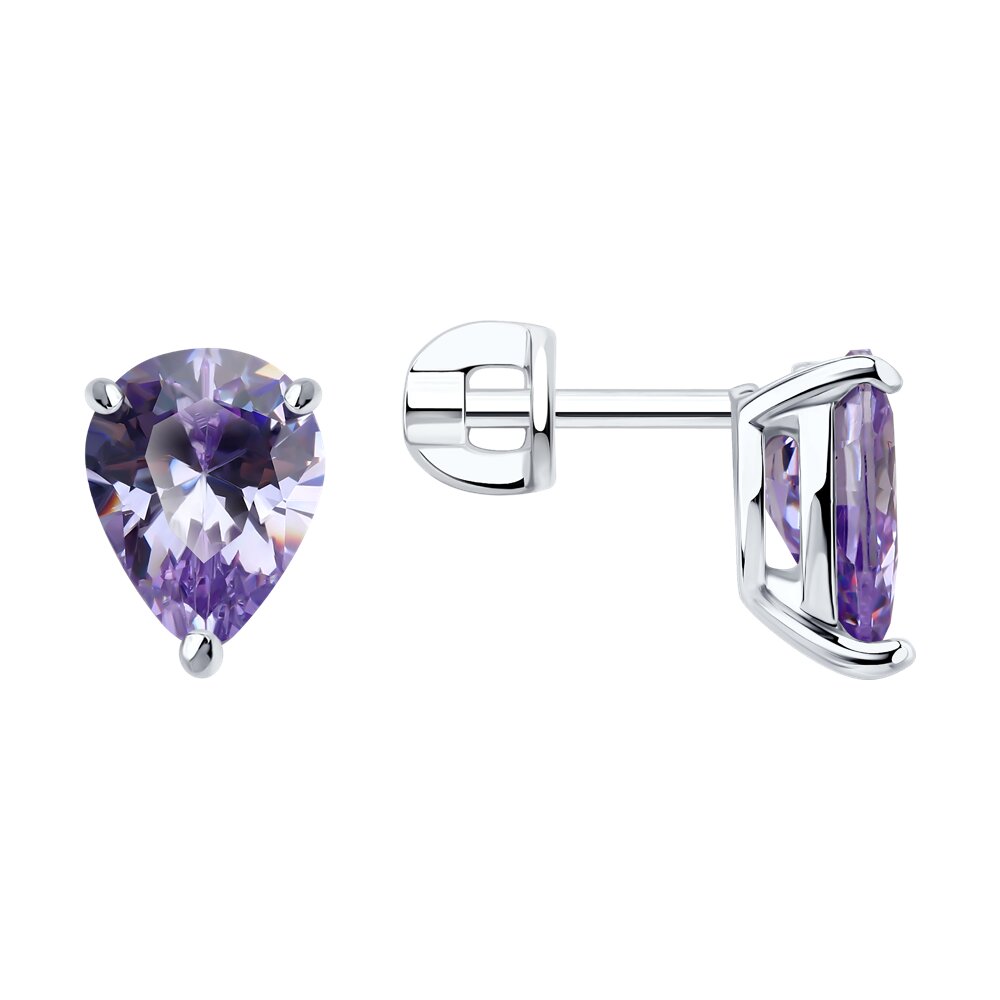 

Серьги пусеты из серебра AVA premium 94026835, фианит, 94026835