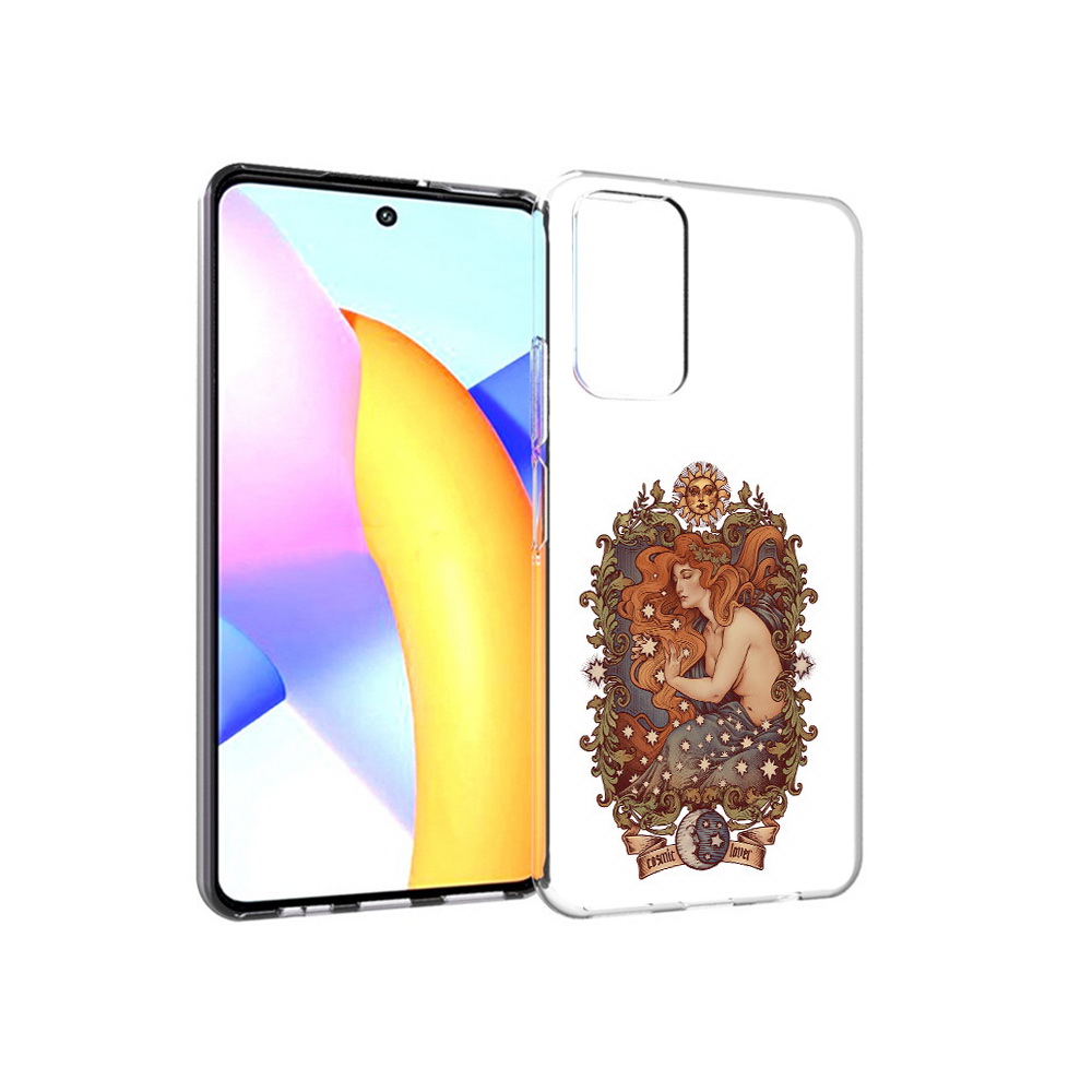 

Чехол MyPads Tocco для Huawei Honor 10 X Lite звездная девушка абстракция, Прозрачный, Tocco