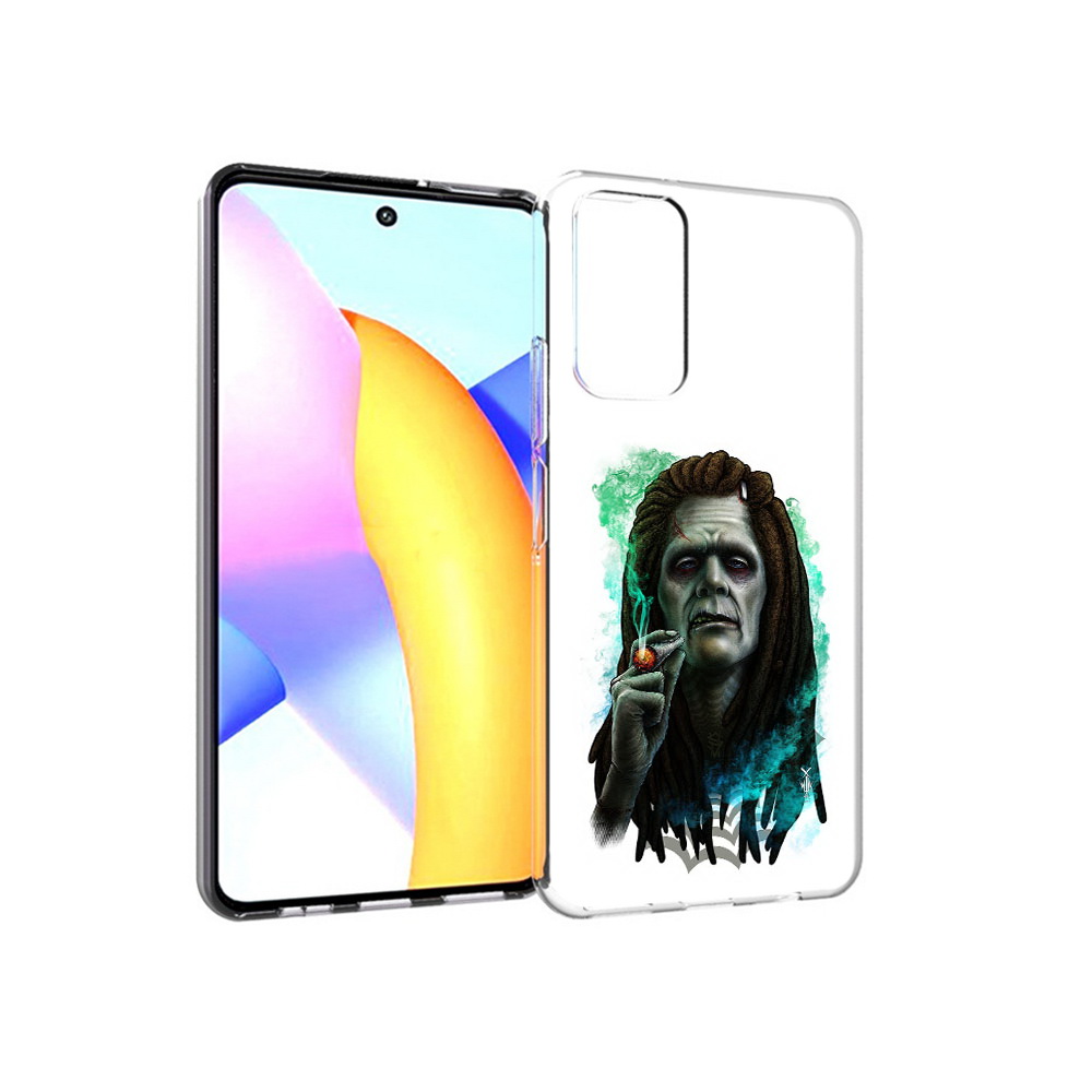 

Чехол MyPads Tocco для Huawei Honor 10 X Lite зеленый мужчина с сигаретой, Прозрачный, Tocco