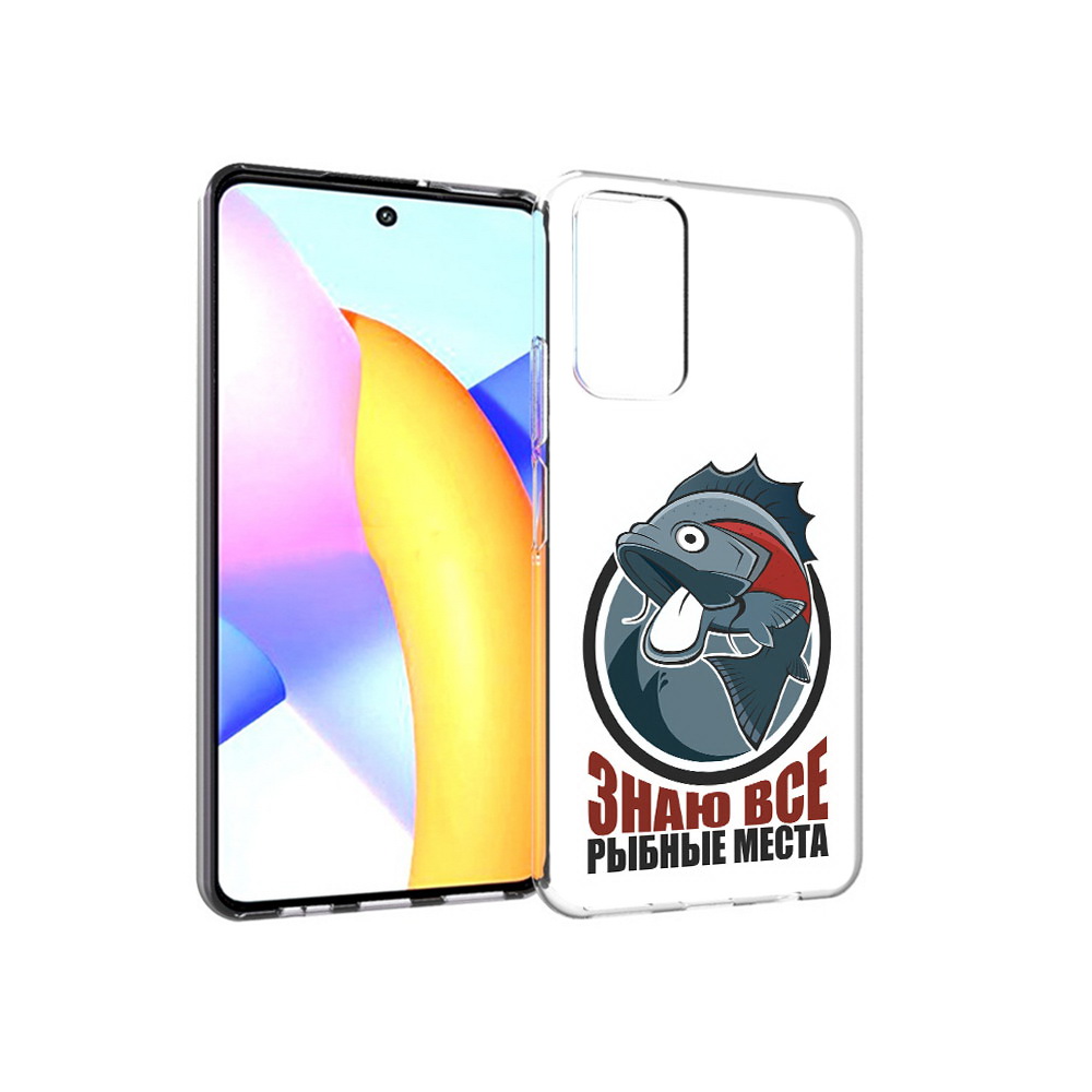 

Чехол MyPads Tocco для Huawei Honor 10 X Lite знаю все рыбные места, Прозрачный, Tocco