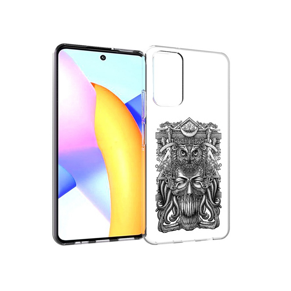 

Чехол MyPads Tocco для Huawei Honor 10 X Lite зубастая сова, Прозрачный, Tocco
