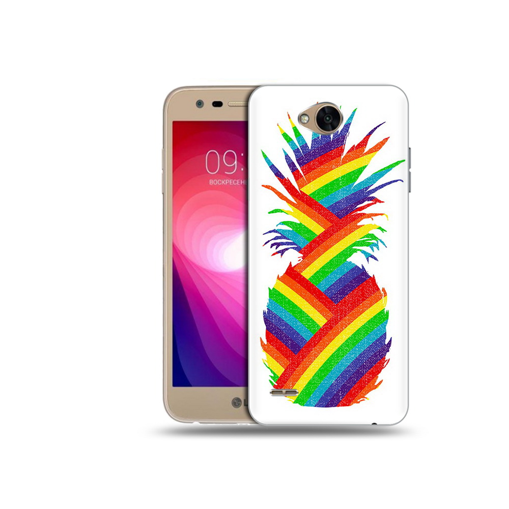 

Чехол MyPads Tocco для LG X Power 2 радужный ананас, Прозрачный, Tocco